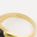 Vintage Avon Black Enamel Chevron Ring Size 8 Gold Plated Dome Band