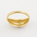 Vintage Avon Black Enamel Chevron Ring Size 8 Gold Plated Dome Band