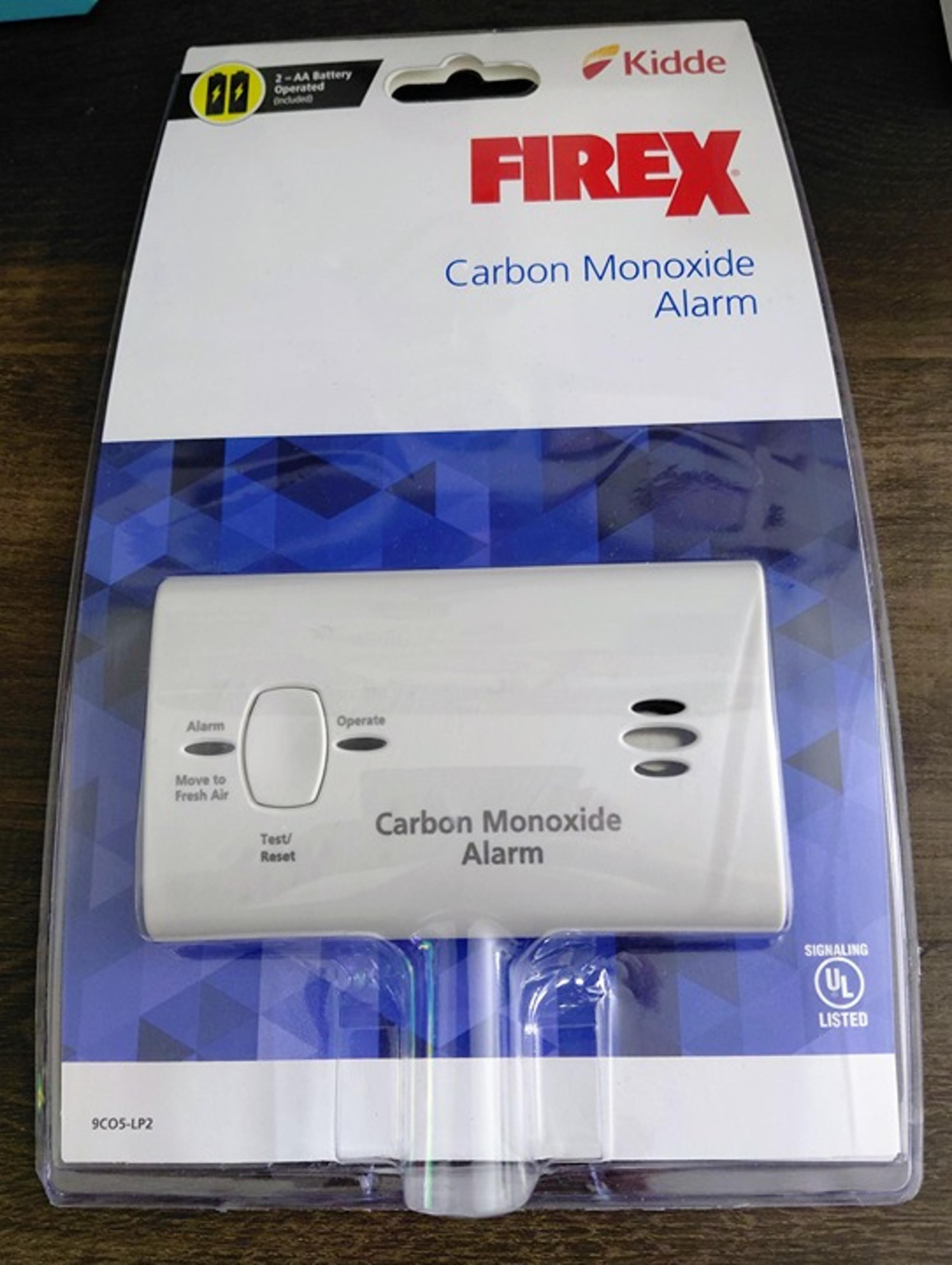 Kidde FireX Carbon Monoxide Alarm 9CO5-LP2 Battery Operated House Safety Alarm
