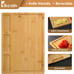 Bamboo Cutting Boards for Kitchen, (Set of 3) Kitchen Chopping Board