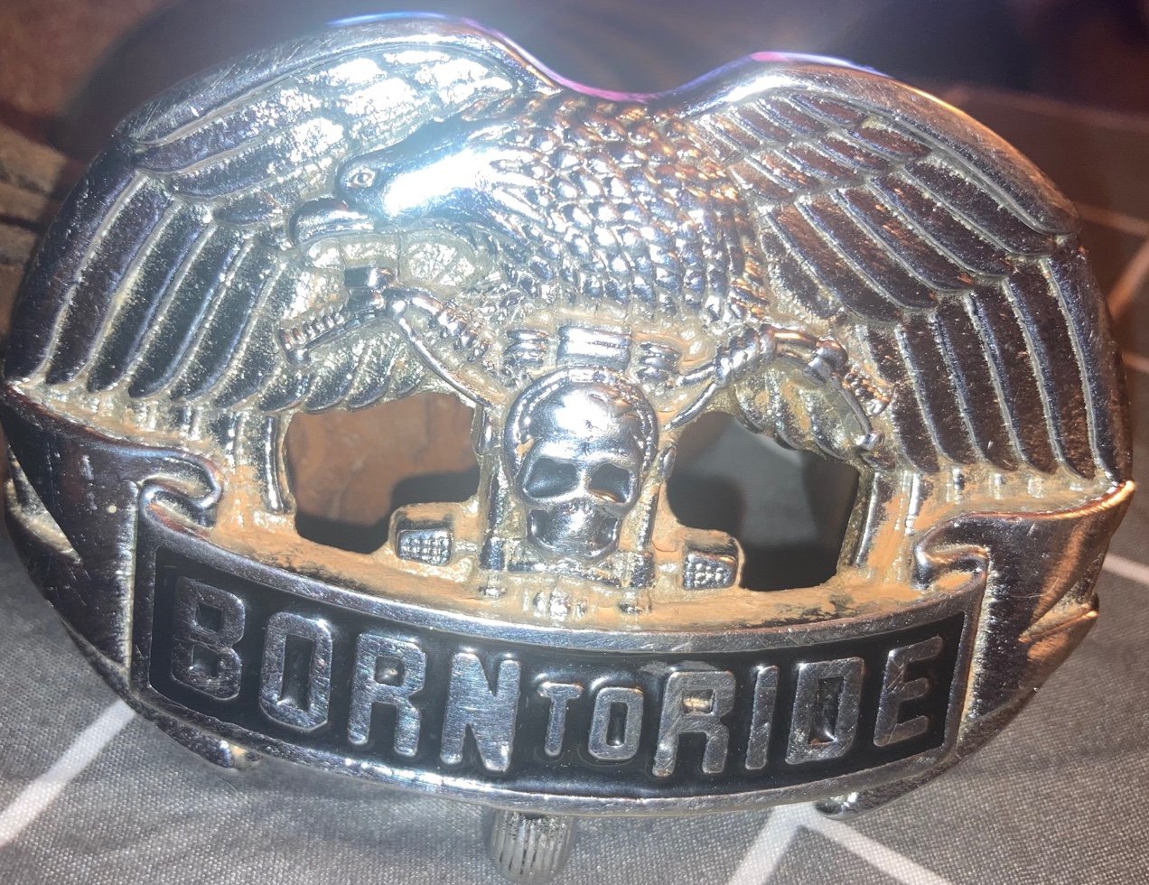 Born To Ride Vintage Baron Belt Buckle BBB Solid Brass 6328 Buckle Only