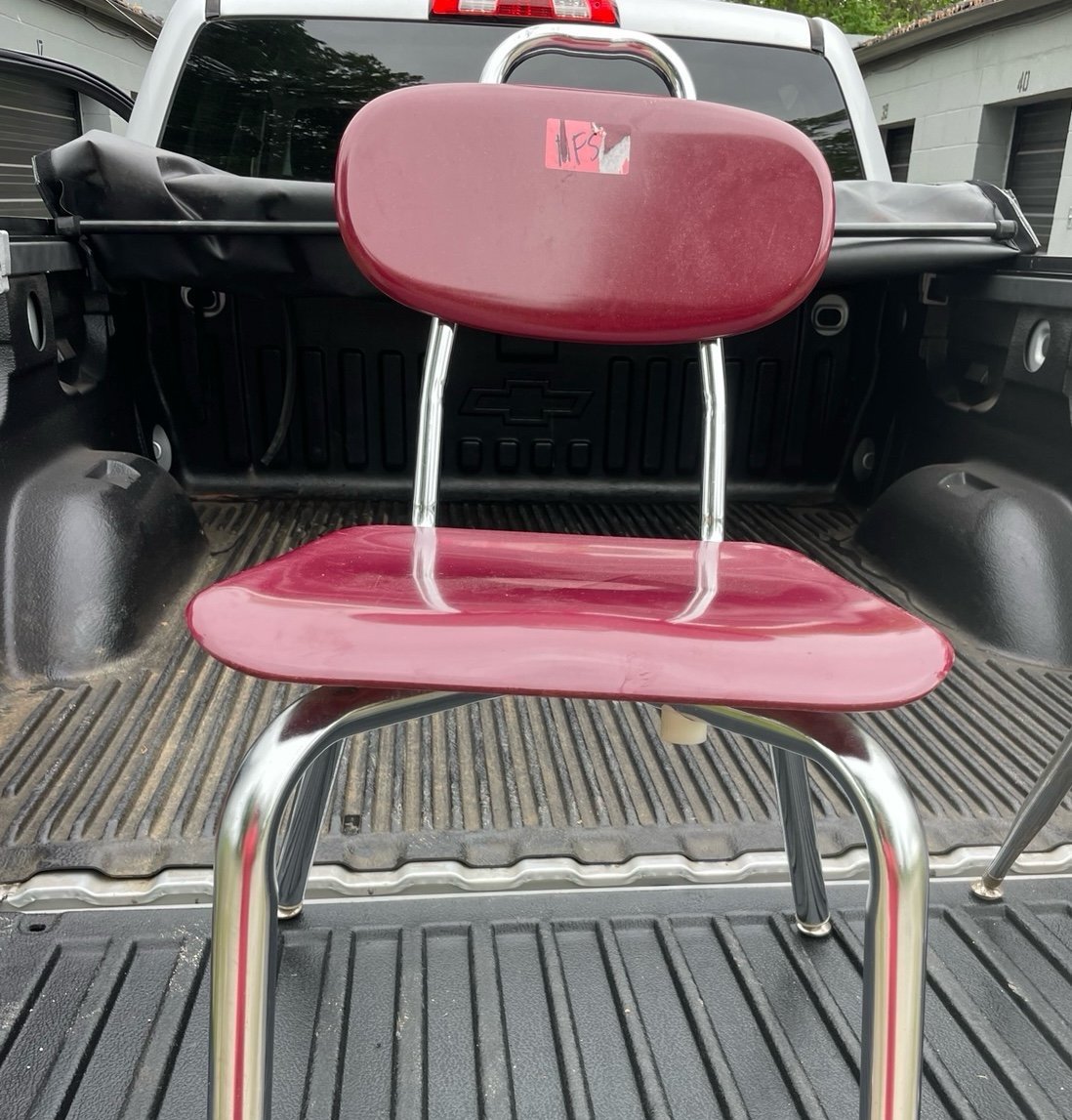 Mid Century Metal & Chrome Red Children’s Chair