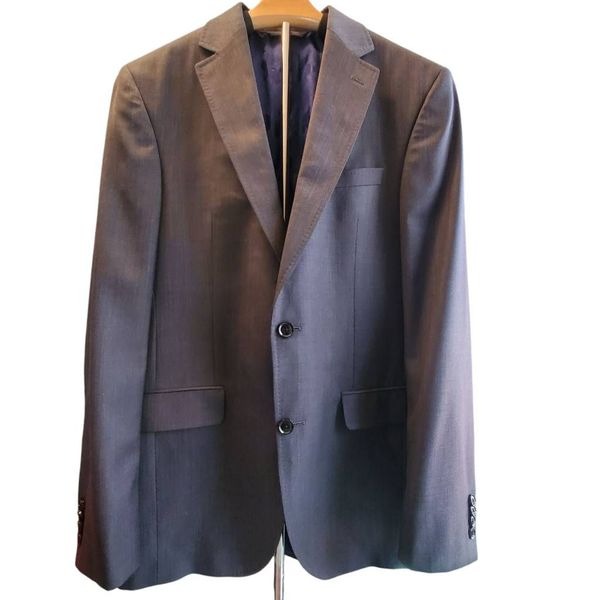 Ted Baker London Jay Ct Modern Fit Sport Coat Blazer Jacket Charcoal Gray 100%