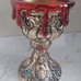 BBW Halloween 2023 Gold Bloody Skull Chalice 3 Wick Candle Holder