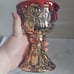 BBW Halloween 2023 Gold Bloody Skull Chalice 3 Wick Candle Holder