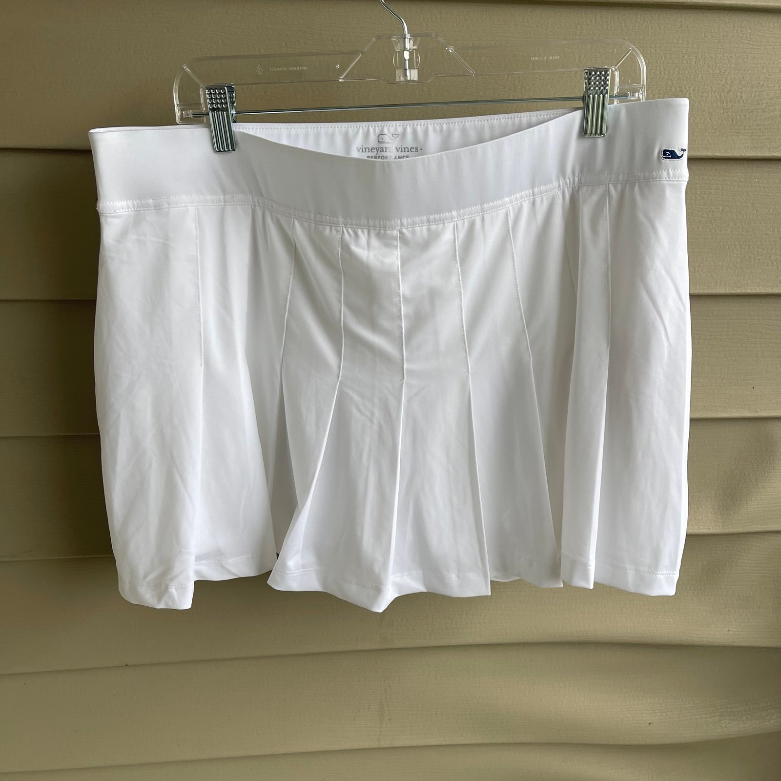 NWT Vineyard Vines Performance Skort White Preppy Tennis Pickleball Golf XL