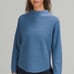 Lululemon Boxy Cotton-Blend Sweater in Heathered Soft Denim