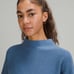Lululemon Boxy Cotton-Blend Sweater in Heathered Soft Denim