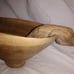 Vintage Wood Carved Lion Bowl Hobo Hippie Art Cat Tiger