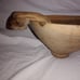 Vintage Wood Carved Lion Bowl Hobo Hippie Art Cat Tiger