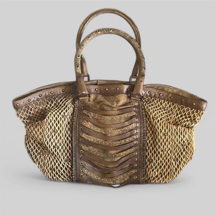 CORRAL Studded Purse Brown Leather bag