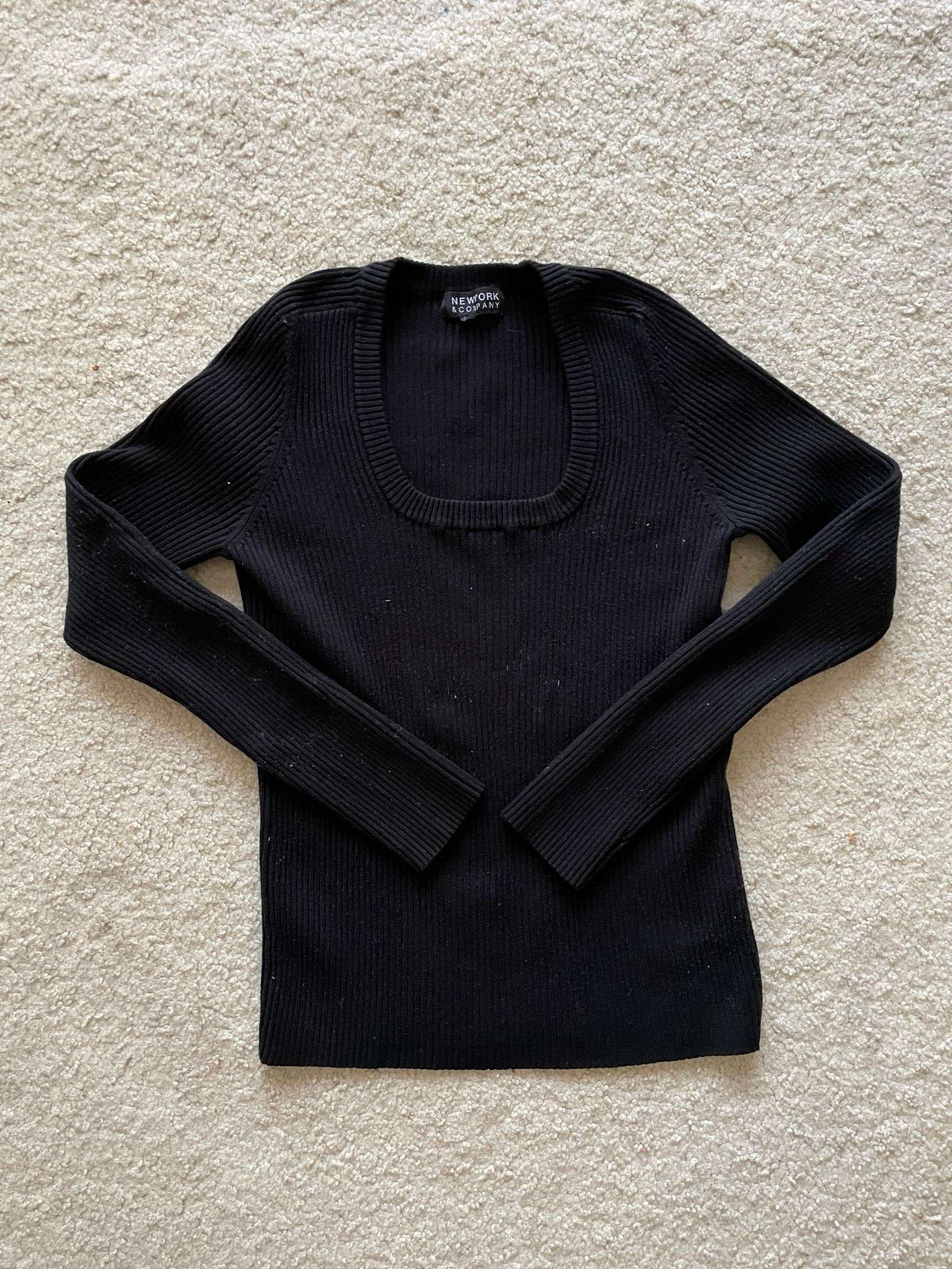 New York & Company knitted black sweater
