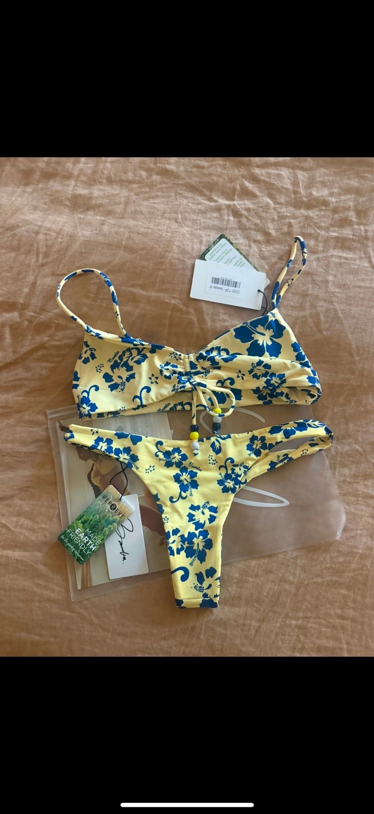 Bambu swim yellow Hawaiian bikini