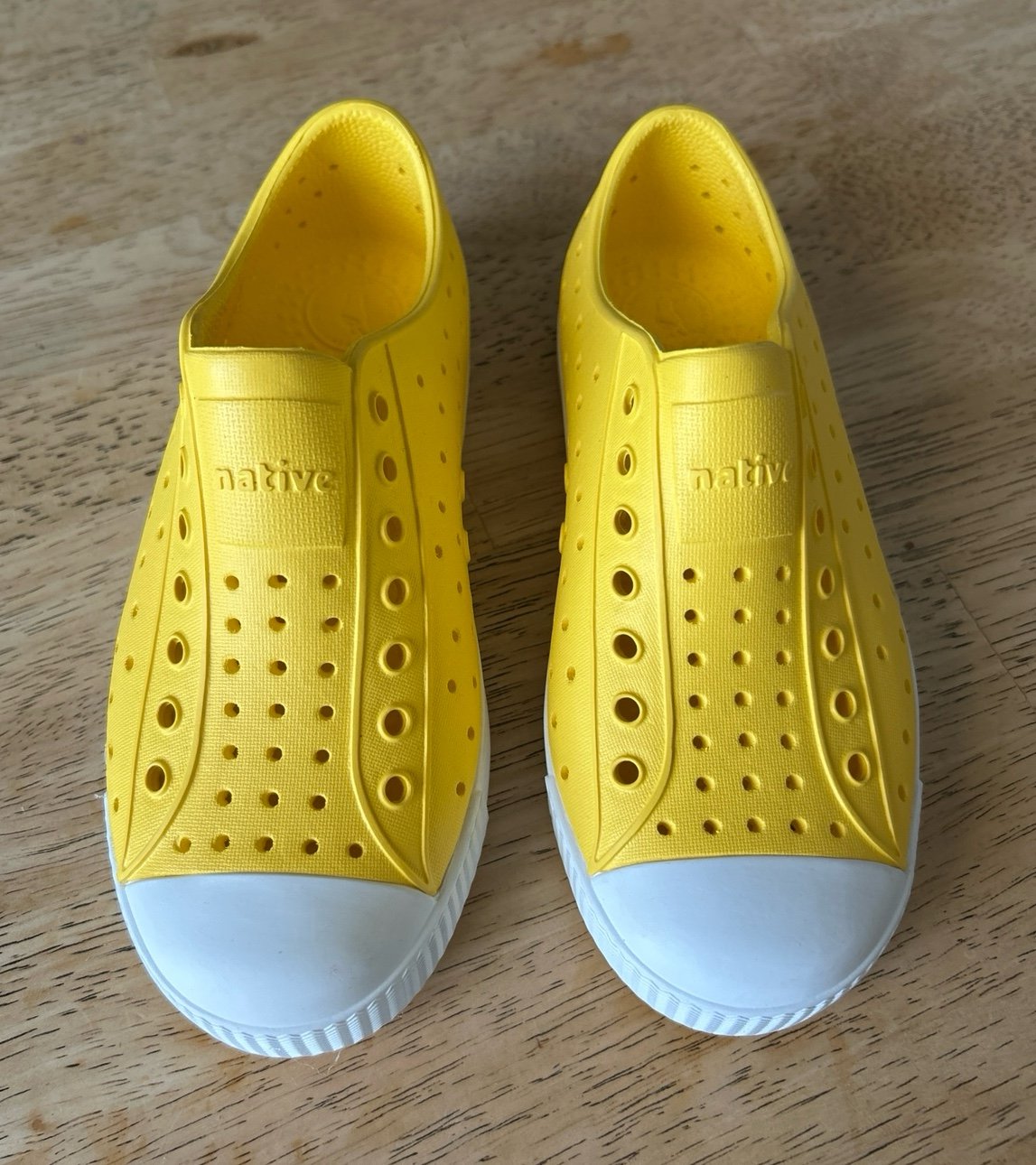 Native Slip On Shoe Kids C13. Yellow Jefferson Classic