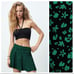 NWT. Zara Black/Green Floral Print High Waisted Skort. Size S.