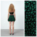 NWT. Zara Black/Green Floral Print High Waisted Skort. Size S.