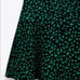 NWT. Zara Black/Green Floral Print High Waisted Skort. Size S.