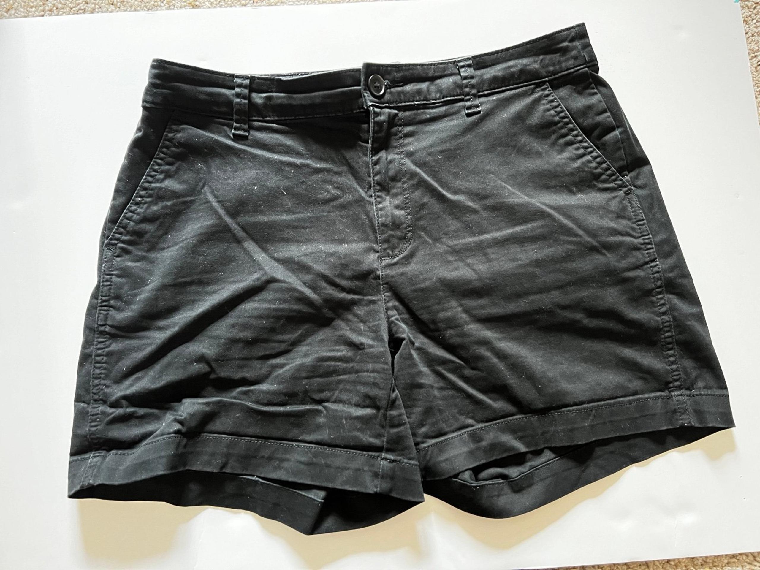 A New Day Women's High-Rise Everyday Chino Shorts 3" Inseam Size 6 Black