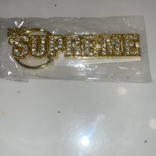Brand New Supreme BLOCK LOGO KEYCHAIN In Retail Package