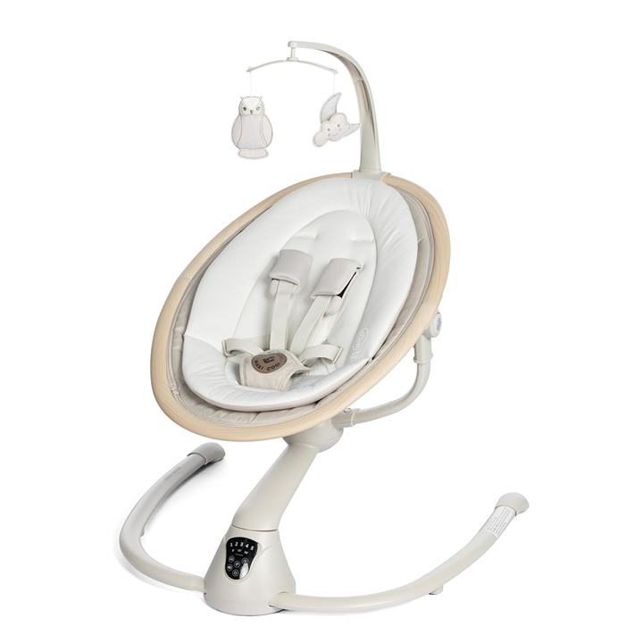 New! Maxi-Cosi Cassia Swing, Easy to use Touch Screen Control Panel, Classic Oat
