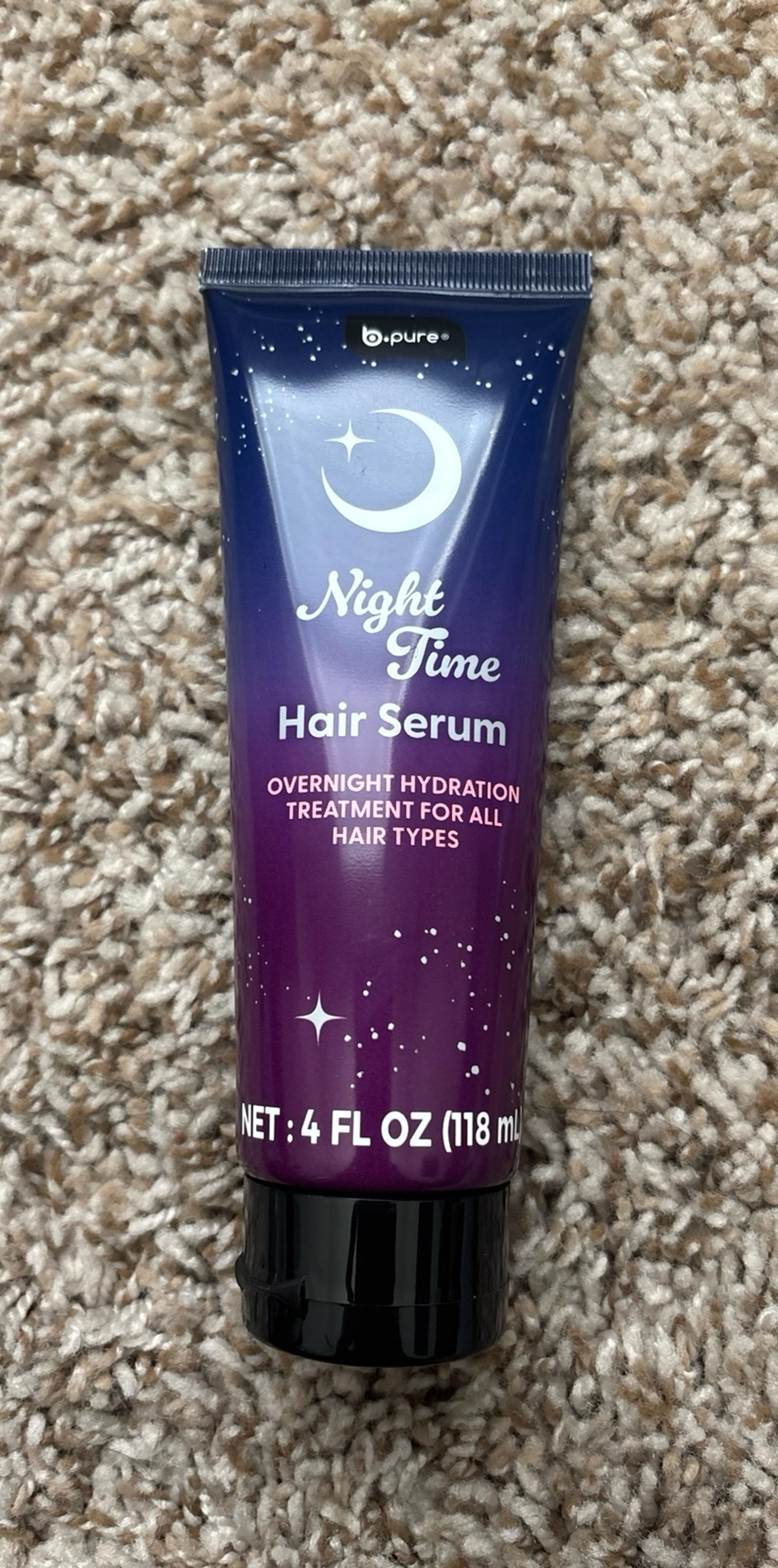 B pure night time hair serum