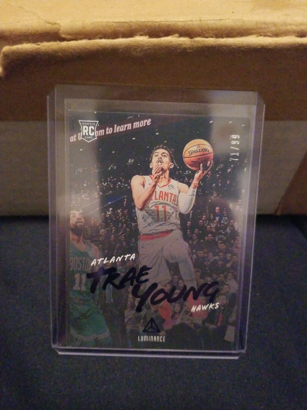 Trae young rookie card blue foil