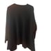 Eileen Fisher Woman Wool Nylon Blend Open Front Cardigan Sweater Pockets Black 1