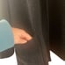 Eileen Fisher Woman Wool Nylon Blend Open Front Cardigan Sweater Pockets Black 1