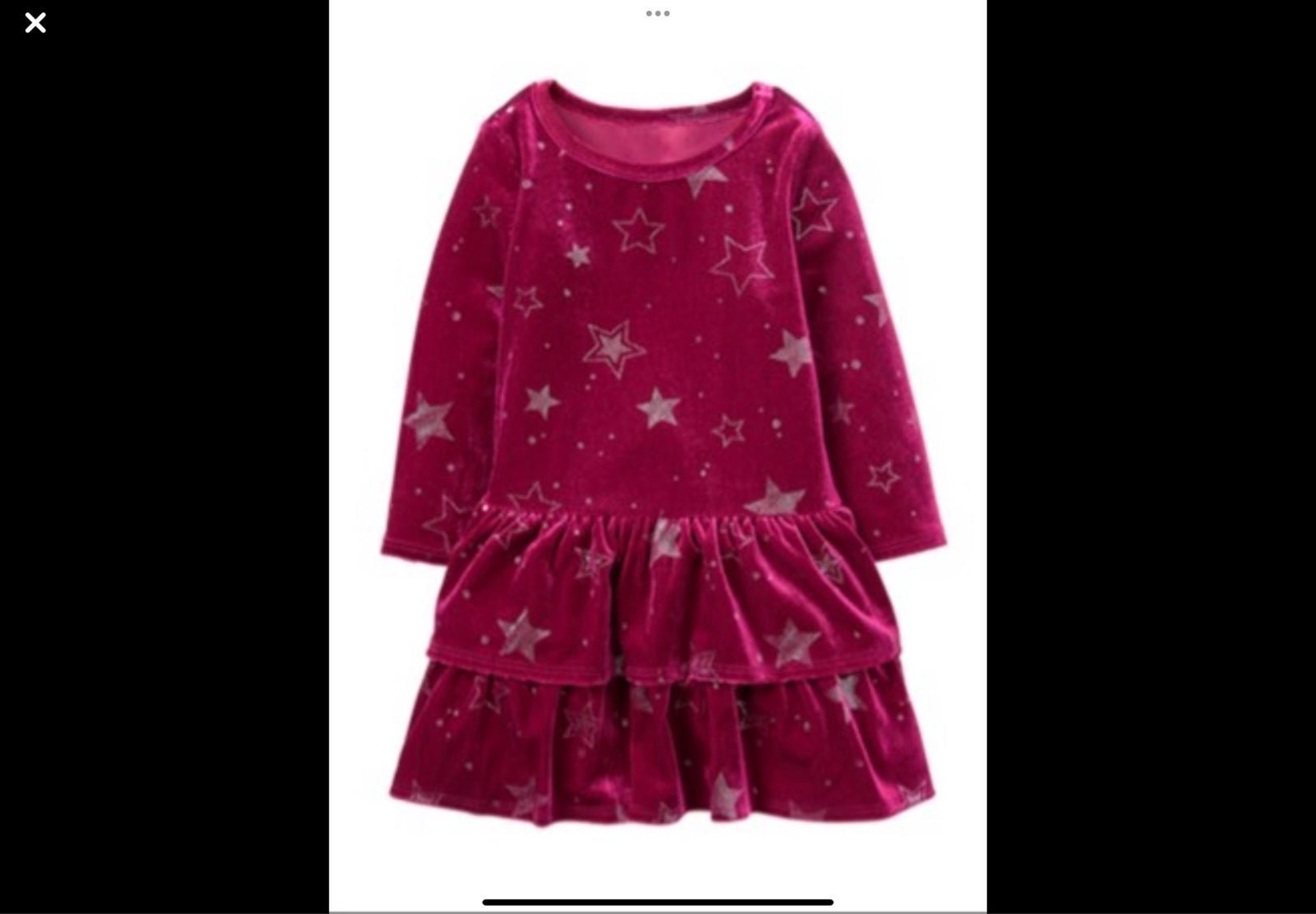 Gymboree New Cranberry Star Dress - Size 2T (0682)