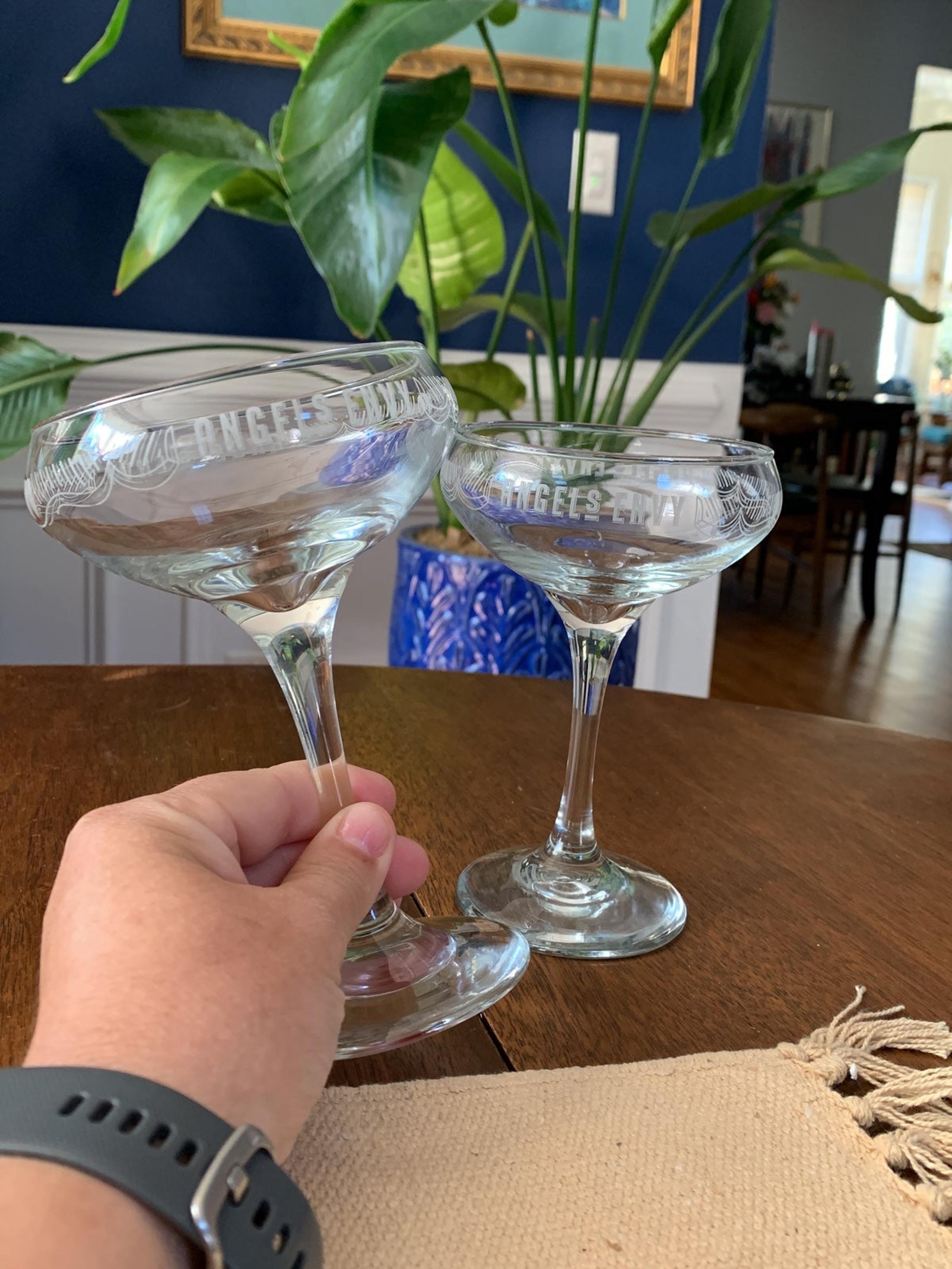Angels Envy Bourbon Whiskey Coupe Glasses Cocktail (2)