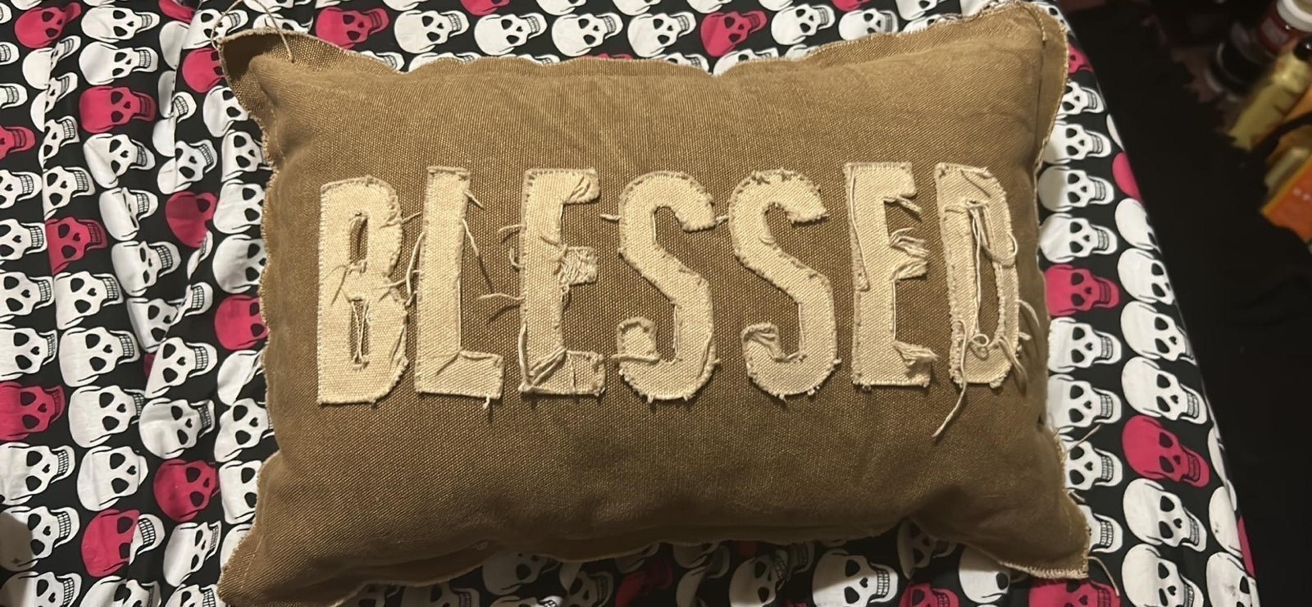 “Blessed” Throw Pillow - Primitives by Kathy