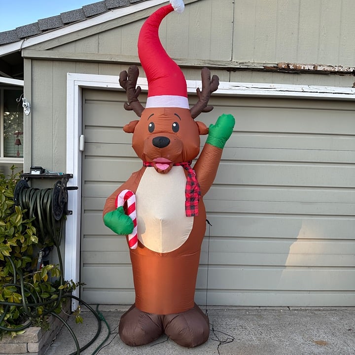 Reindeer Home Accents Holiday 9 ft Giant-Sized LED Inflatable Christmas Outdoor