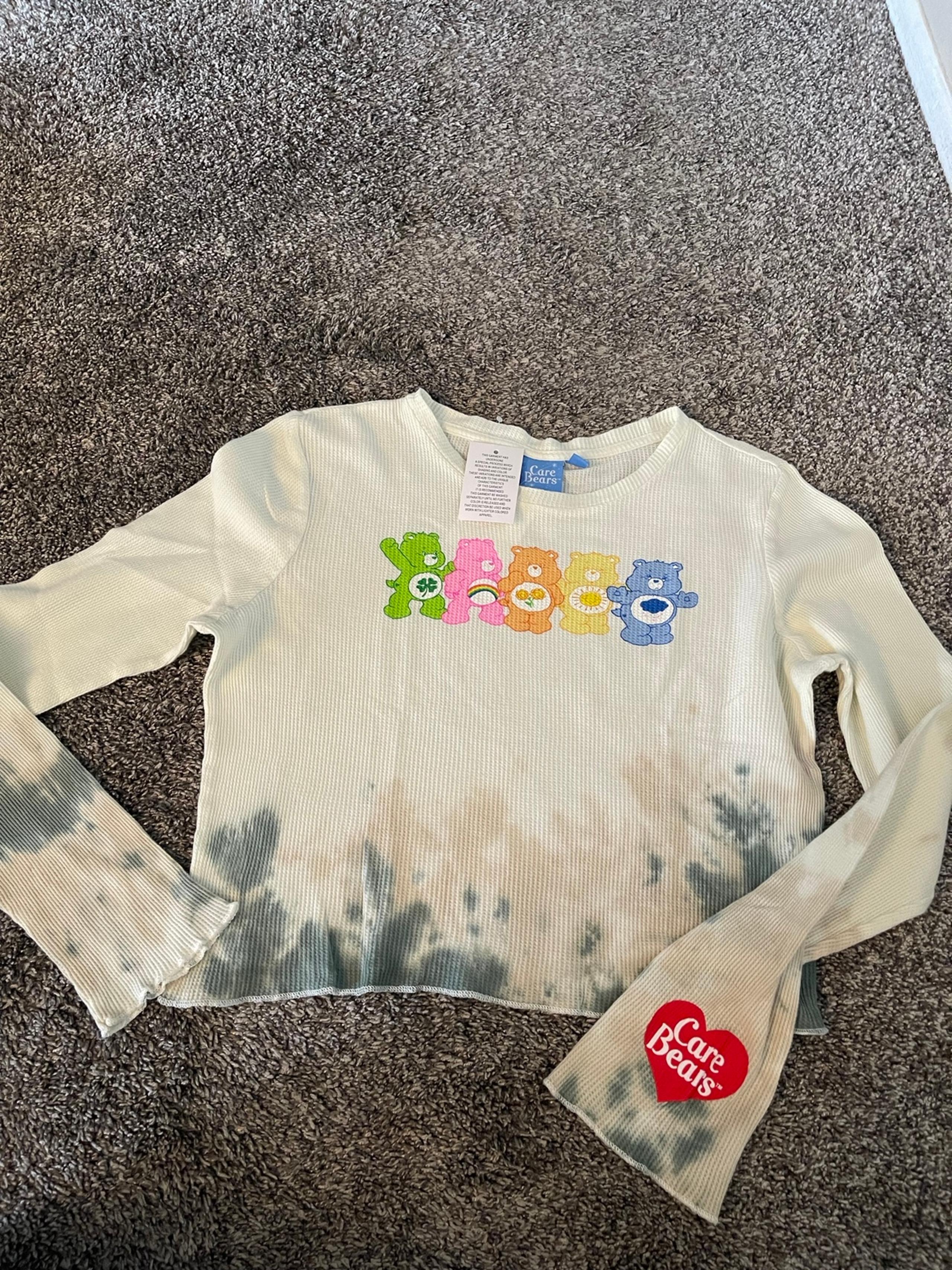 Care Bears women’s long sleeve crop top shirt Sz XL