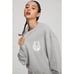 NEW GOOD AMERICAN WOMEN'S GRAY LEO BOYFRIEND SWEATSHIRT SIZE 0