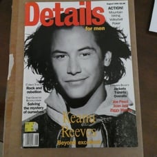 Authentic Rare Details Magazine - Young Keanu Reeves - August 1991