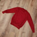 Mens PING Merino Wool Golf Sweater Top Medium Red Embroidered Sensor Warm V-Neck