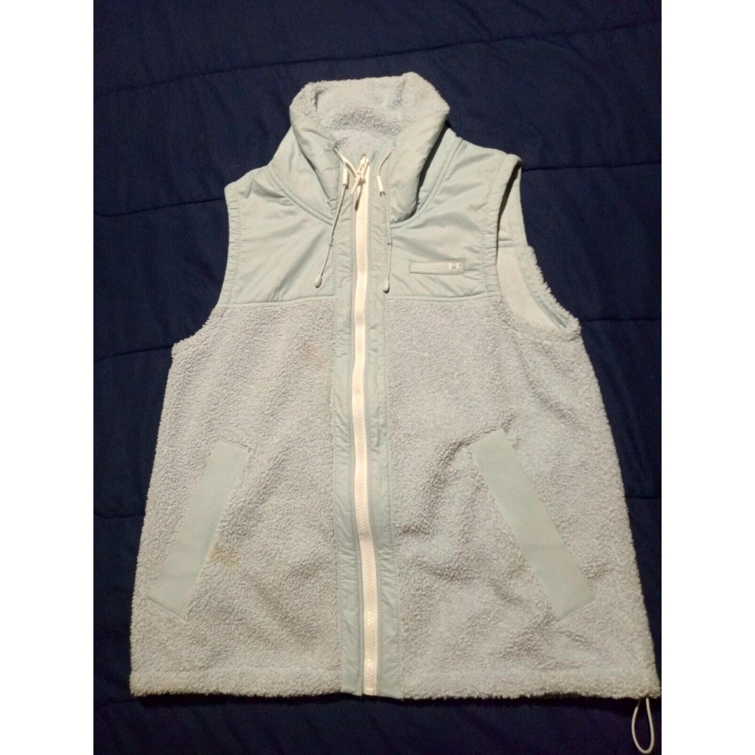 Under Armour Women's Blue Running Vest Size Small Fleece Running