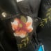 Vintage embroidered moto leather jacket | size large