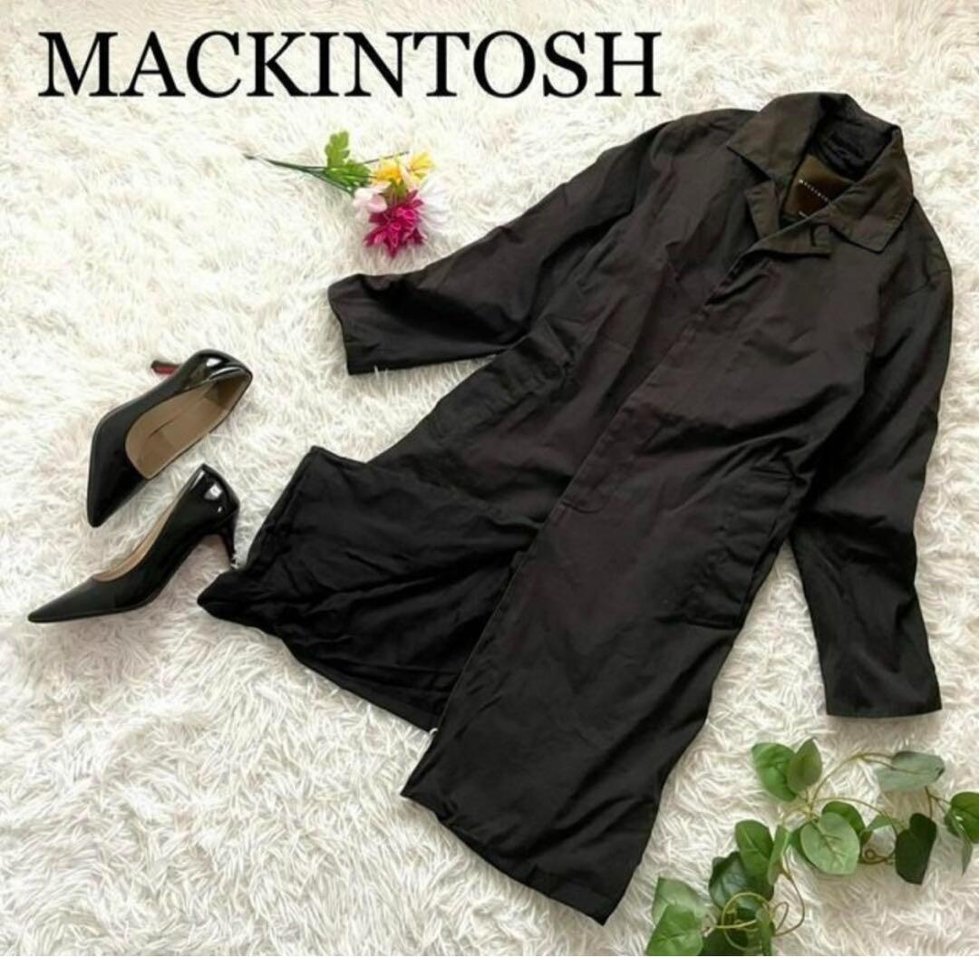 Popular Color! Mackintosh Trench Coat, Cotton, Brown