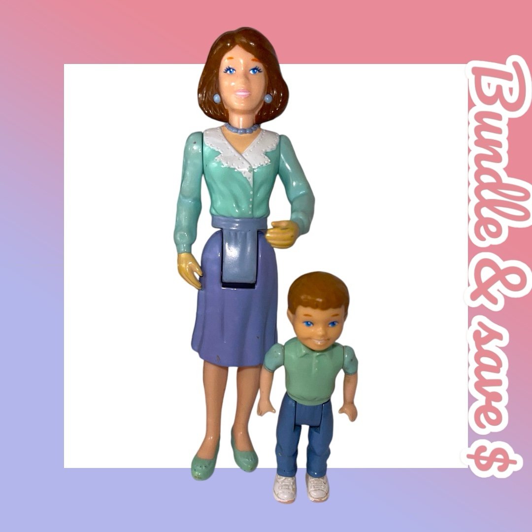 playskool mom woman boy dollhouse set
