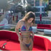 Inamorata Las Olas mauve check triangle top bikini set size S small NEW NWT