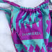 Inamorata Las Olas mauve check triangle top bikini set size S small NEW NWT