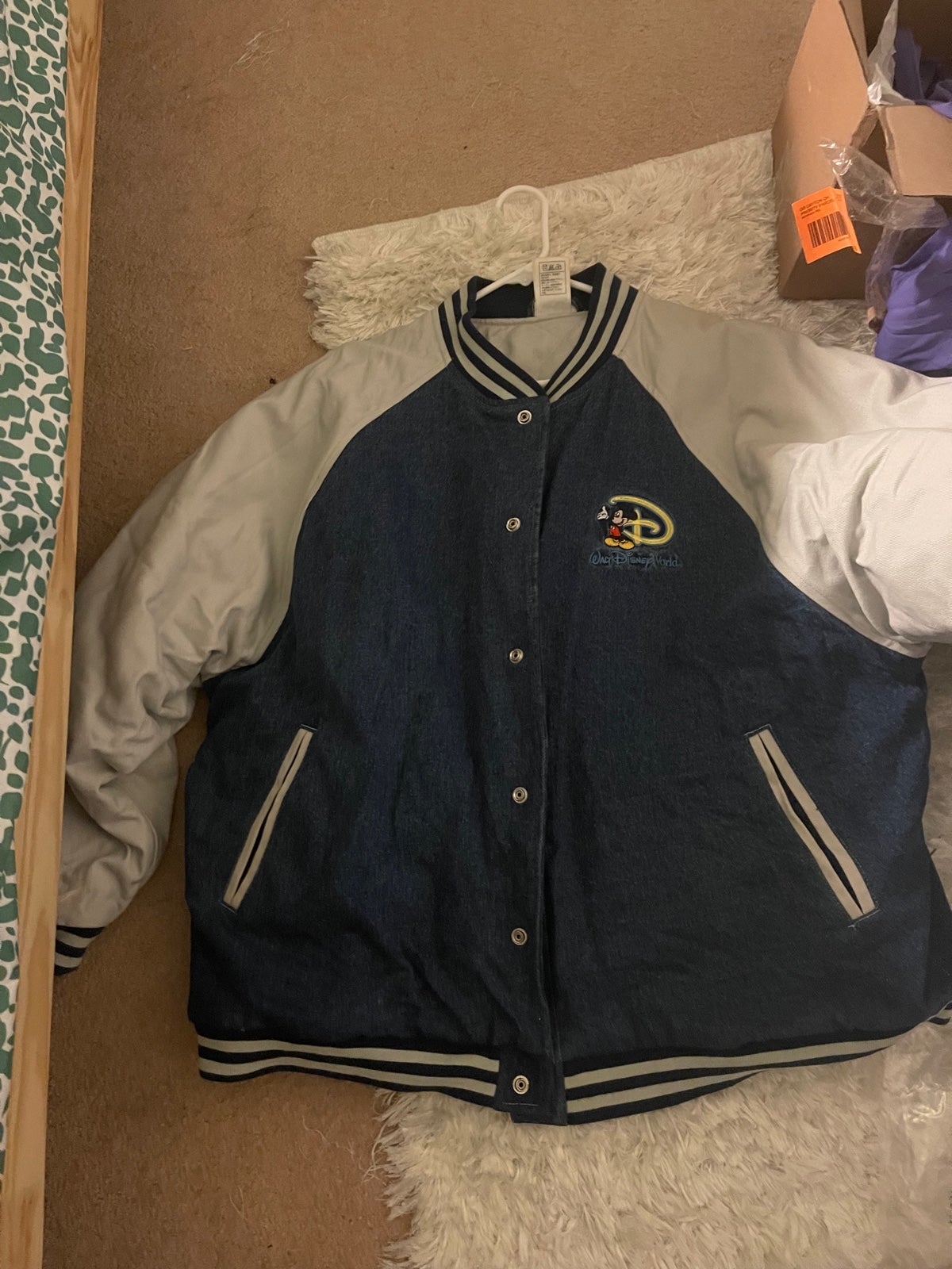 Walt Disney World Vintage Embroidered Varsity Bomber Jacket