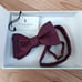 Creator Cravatier Bow Tie Wine Red Geometric Pattern