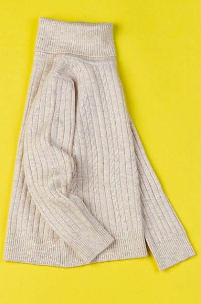 Children's high neck thick warm knit bottom sweater