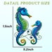 Metal Seahorse Family Wall Art Decor-Outdoor Indoor Coastal Hanging