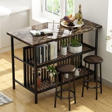 3 Piece Bar Table and Chairs Set
