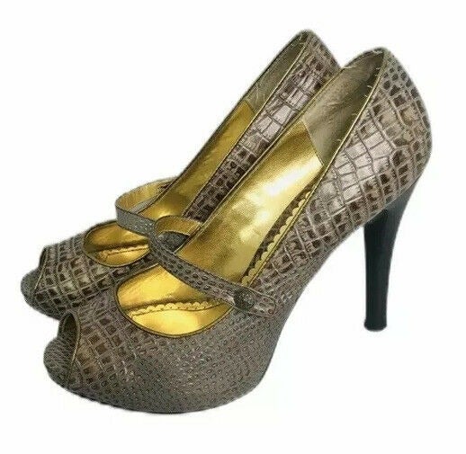 Hale Bob Platform Shoes Open Toe Heels