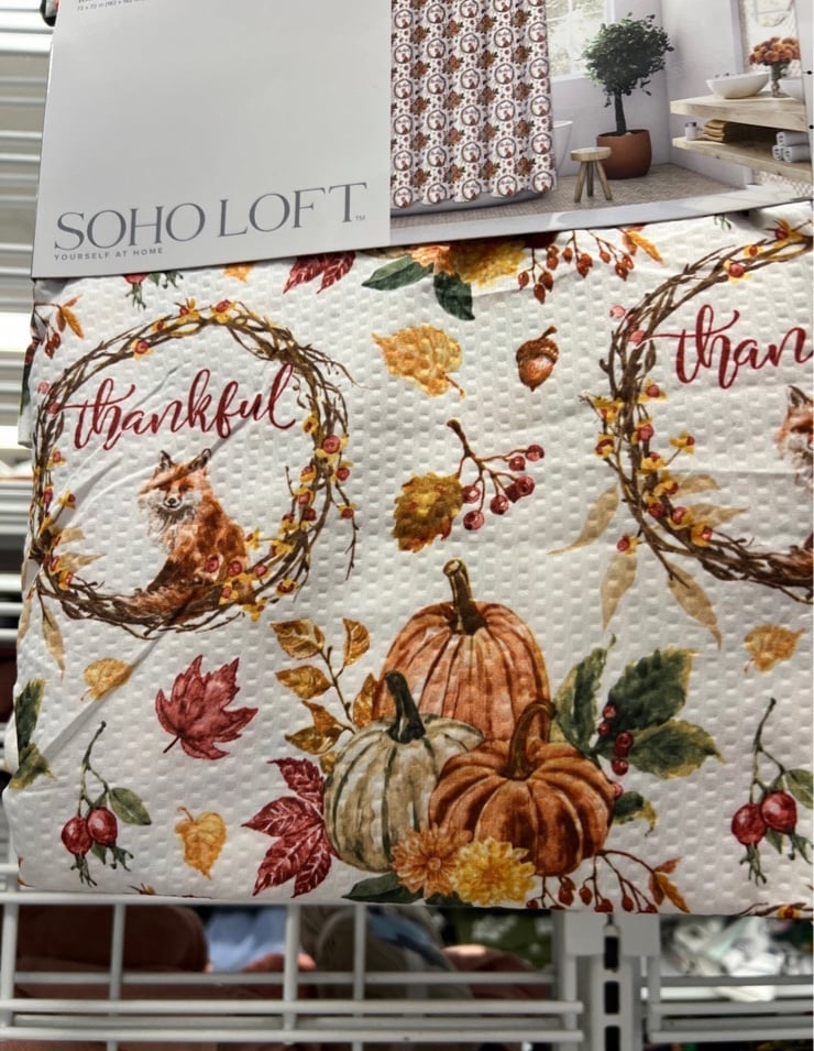 Fall Fox Woodland Shower Curtain