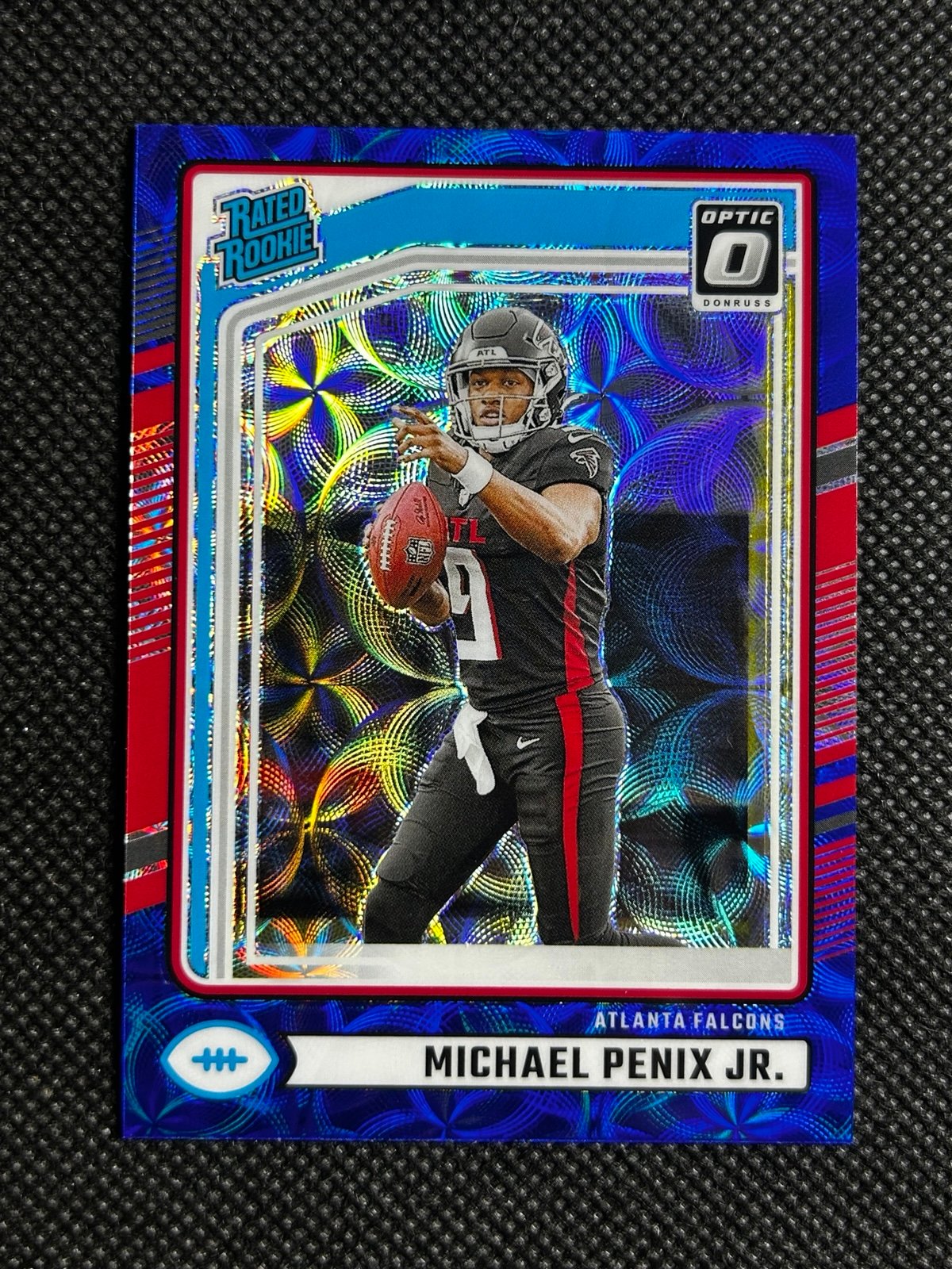 2024 Donruss Optic Preview Michael Penix Jr. #308 ROOKIE RC Blue Scope Prizm Atl